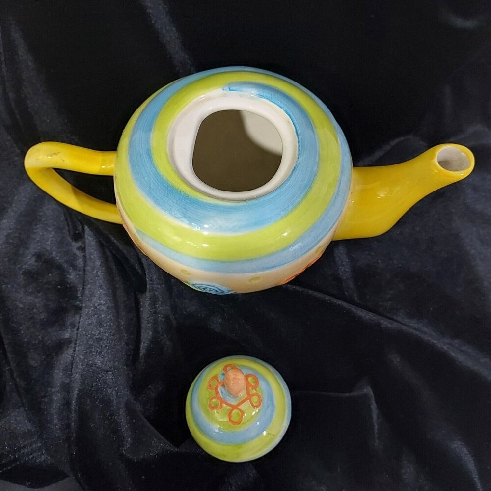 Teapot Oneida Single Serve 12 Oz Pastel Flowers Cottagecore English Tea Charming - Picture 4 of 9